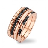 Tirisi TIRISI Ring Amsterdam 18k roségoud met zwarte diamant TR9675BLDP