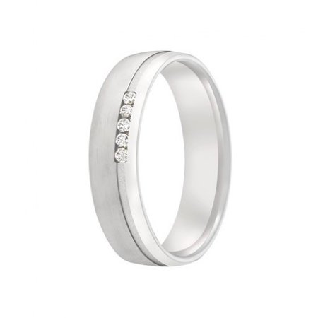 Aller Spanninga Aller Spanninga trouwringen 14k witgoud 1021