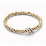 Fope FOPE Armband Flex-It Solo 0.26ct 18k geelgoud 652BPAVE G M