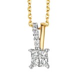 HuisCollectie HuisCollectie hanger 14k bicolor met princes diamant 24097