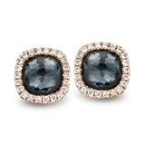 Tirisi Tirisi Milano Mini Sweeties Oorknoppen 18k roségoud met Hematiet en diamant TE9226HMP