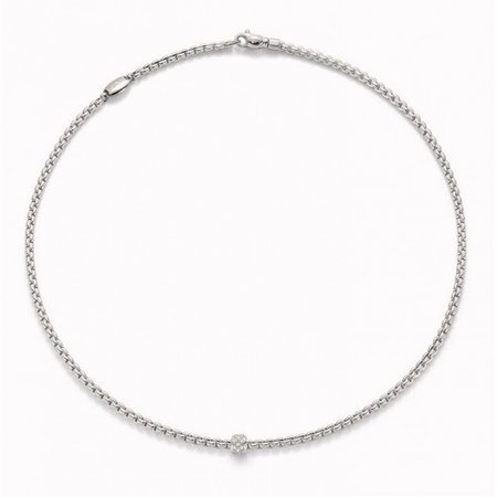 Fope FOPE Collier Eka Tiny 0.19ct 18k witgoud 730C Pave W 45cm