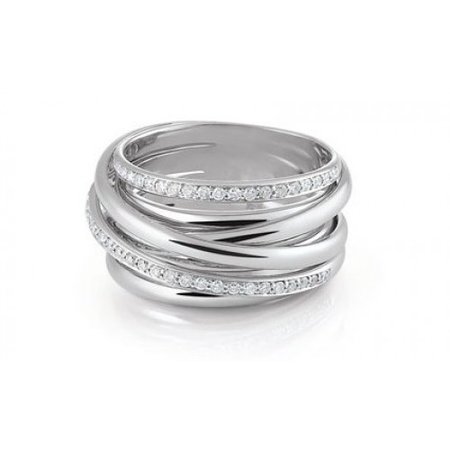 AL CORO AL CORO Ring Serenata 18k Witgoud met diamant R6406W