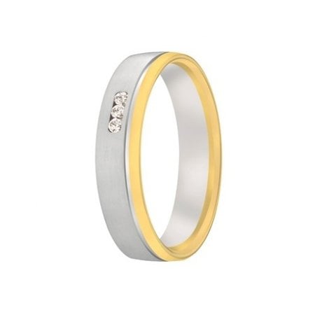 Aller Spanninga Aller Spaninga trouwringen 14k Bicolor geel wit goud 1026