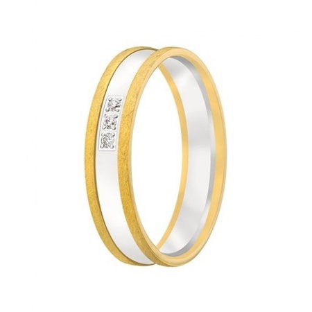 Aller Spanninga Aller Spaninga trouwringen 14k Bicolor geel wit goud 1020