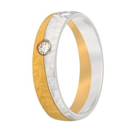 Aller Spanninga Aller Spaninga trouwringen 14k Bicolor geel wit goud 966