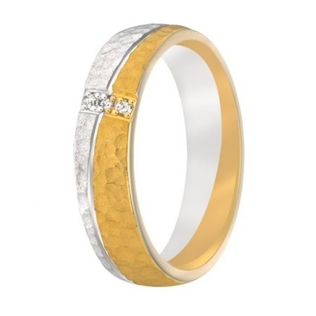 Aller Spanninga Aller Spaninga trouwringen 14k Bicolor geel wit goud 965