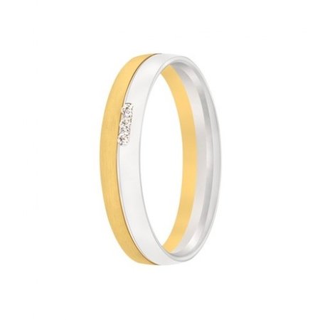 Aller Spanninga Aller Spaninga trouwringen 14k Bicolor geel wit goud 1033