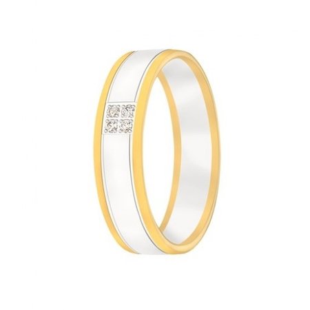 Aller Spanninga Aller Spaninga trouwringen 14k Bicolor geel wit goud 1032