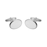 HuisCollectie HuisCollectie Cufflinks Silver Ovaal 605830