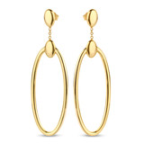 Mrs.Janssen Mrs.Janssen Oorhangers 14k geelgoud ovaal 603735