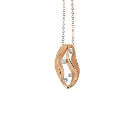 Annamaria Cammilli Annamaria Cammilli Collier Dune 18k Roségoud met 0.16ct diamant GPE1939J