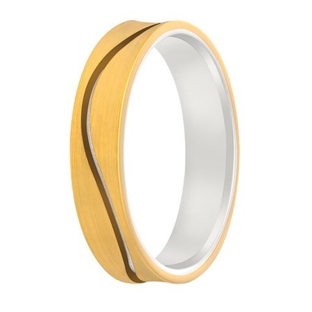 Aller Spanninga Aller Spaninga trouwringen 14k Bicolor geel wit goud 995