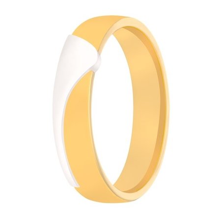 Aller Spanninga Aller Spaninga trouwringen 14k Bicolor geel wit goud 992