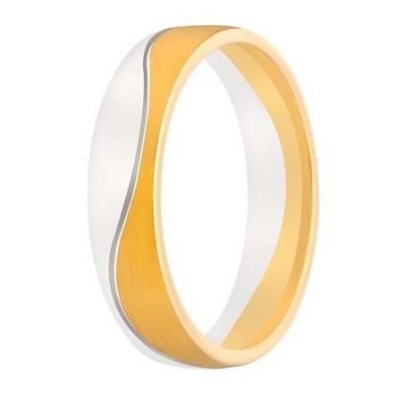 Aller Spanninga Aller Spaninga trouwringen 14k Bicolor geel wit goud 987