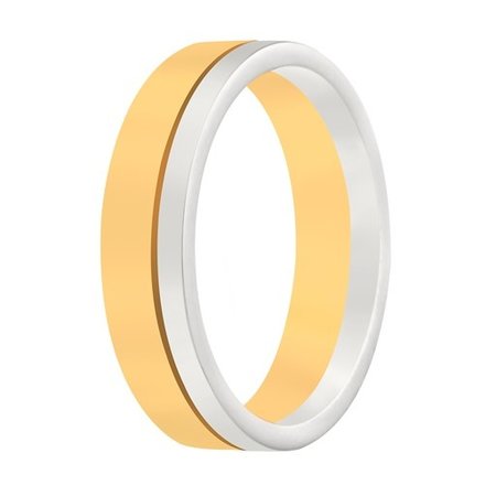 Aller Spanninga Aller Spaninga trouwringen 14k Bicolor geel wit goud 986