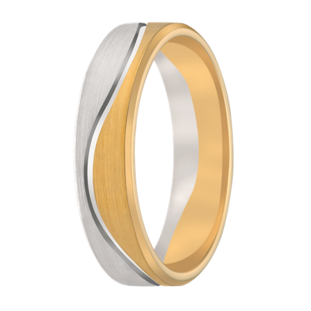 Aller Spanninga Aller Spaninga trouwringen 14k Bicolor geel wit goud 971