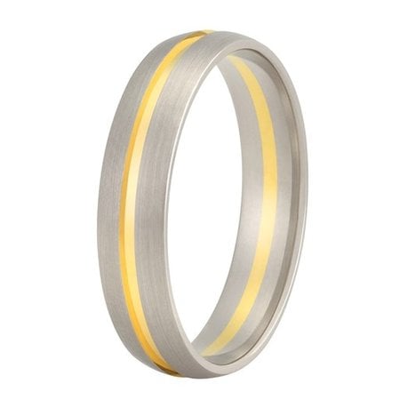 Aller Spanninga Aller Spaninga trouwringen 14k Bicolor geel wit goud 159