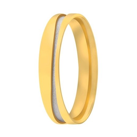 Aller Spanninga Aller Spaninga trouwringen 14k Bicolor geel wit goud 1047