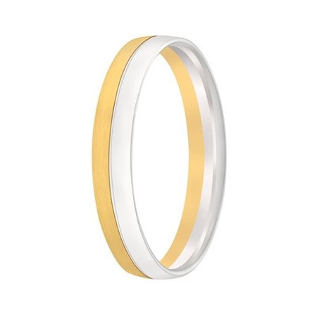 Aller Spanninga Aller Spaninga trouwringen 14k Bicolor geel wit goud 1033