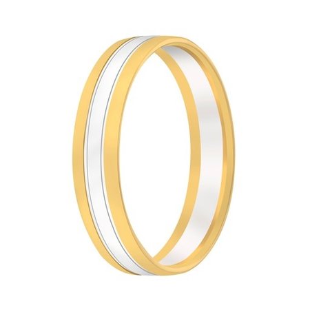 Aller Spanninga Aller Spaninga trouwringen 14k Bicolor geel wit goud 1030