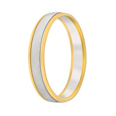 Aller Spanninga Aller Spaninga trouwringen 14k Bicolor geel wit goud 1028