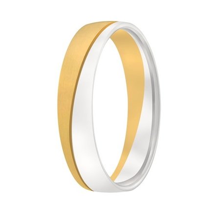 Aller Spanninga Aller Spaninga trouwringen 14k Bicolor geel wit goud 1013