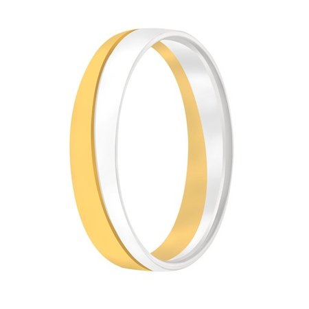 Aller Spanninga Aller Spaninga trouwringen 14k Bicolor geel wit goud 1009