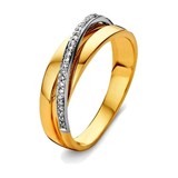 HuisCollectie HuisCollectie Ring 14k bicolor met diamant 603258