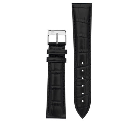 Frederique Constant Frederique Constant XL horlogeband 20-18MM Zwart zonder gesp FCS-B20X18XL