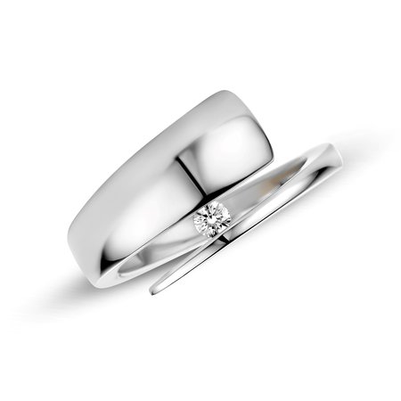 R&C R&C Ring Alix 14k Witgoud met 0.09ct SI diamant RIN2011-WG