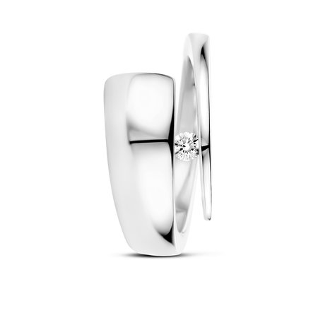R&C R&C Ring Alix 14k Witgoud met 0.09ct SI diamant RIN2011-WG