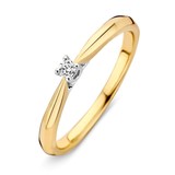 Mrs.Janssen Mrs.Janssen Ring geelgoud 14k met diamant 0,06ct. 610329