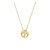 HuisCollectie Huiscollectie 14k geelgouden collier met ronde hanger met voetjes 44cm 606900