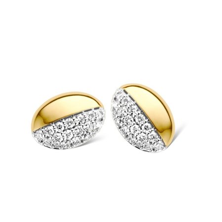 HuisCollectie HuisCollectie Oorstekers 14k bicolor met diamant 606168