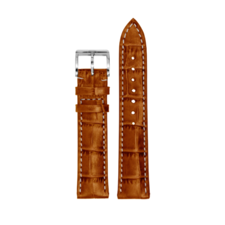 MeisterSinger MEISTERSINGER horlogeband 20MM Cognac wit stiksel SG03W