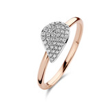 Bigli BIGLI Ring Mini Leaves 18k Roségoud met 0.22ct diamant 23R189RWdia