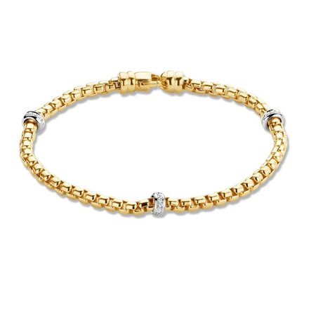 HuisCollectie HuisCollectie Armband 14k biolor met diamant 606167