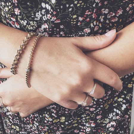 HuisCollectie HuisCollectie Armband 14k biolor met diamant 606167