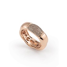 AL CORO AL CORO Ring La Piazza 18k Roségoud met diamant NR824BR
