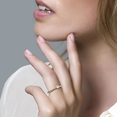 Blush Blush Ring 14k bicolor met zirkonia 1187BZI