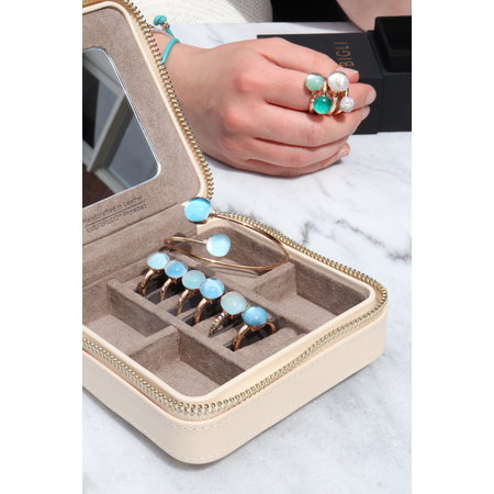 Wolf Wolf Caroline Zip juwelen reisetui Ivory 329953