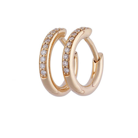 Bron BRON Creolen Lux 18k Roségoud met diamant 7OR477913CBR