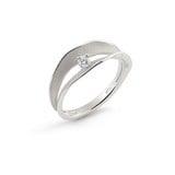 Cammilli Cammilli Ring Dune Assolo 18k witgoud met diamant GAN1421W