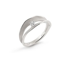 Cammilli Cammilli Ring Dune Assolo 18k witgoud met diamant GAN1421W
