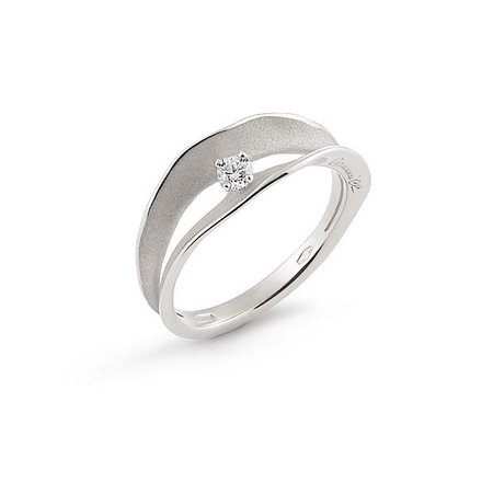 Cammilli Cammilli Ring Dune Assolo 18k witgoud met diamant GAN1421W