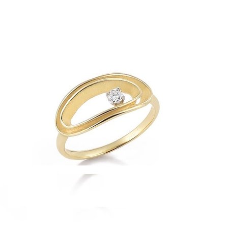 Annamaria Cammilli Annamaria Cammilli Ring Serie Uno 18k Geelgoud met 0.08ct diamant GAN2820U-54