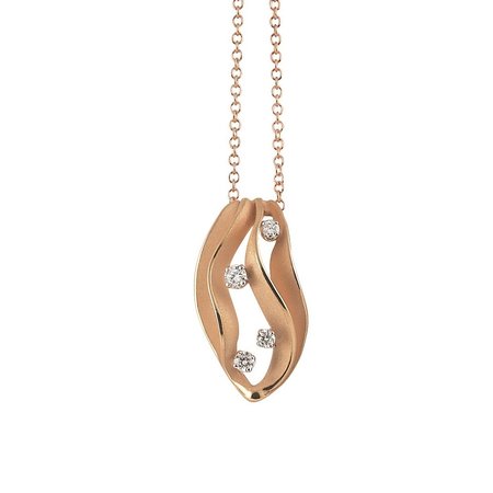 Cammilli Cammilli Collier Dune 18k Roségoud met diamant GPE1939J