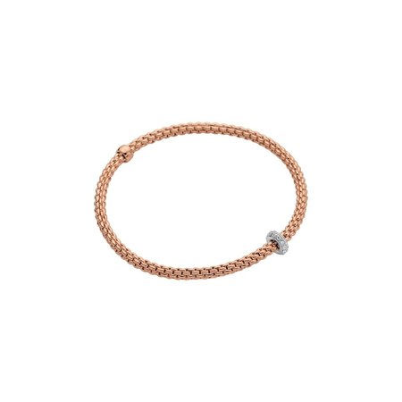 Fope FOPE Flex-it Prima  armband 18k roségoud met 0.18ct pavé briljant- 745 B BBR M R