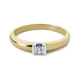 R&C R&C Ring Camille 14k geel/witgoud met 0.05ct SI/R diamant RIN0016S/GG/WG-55